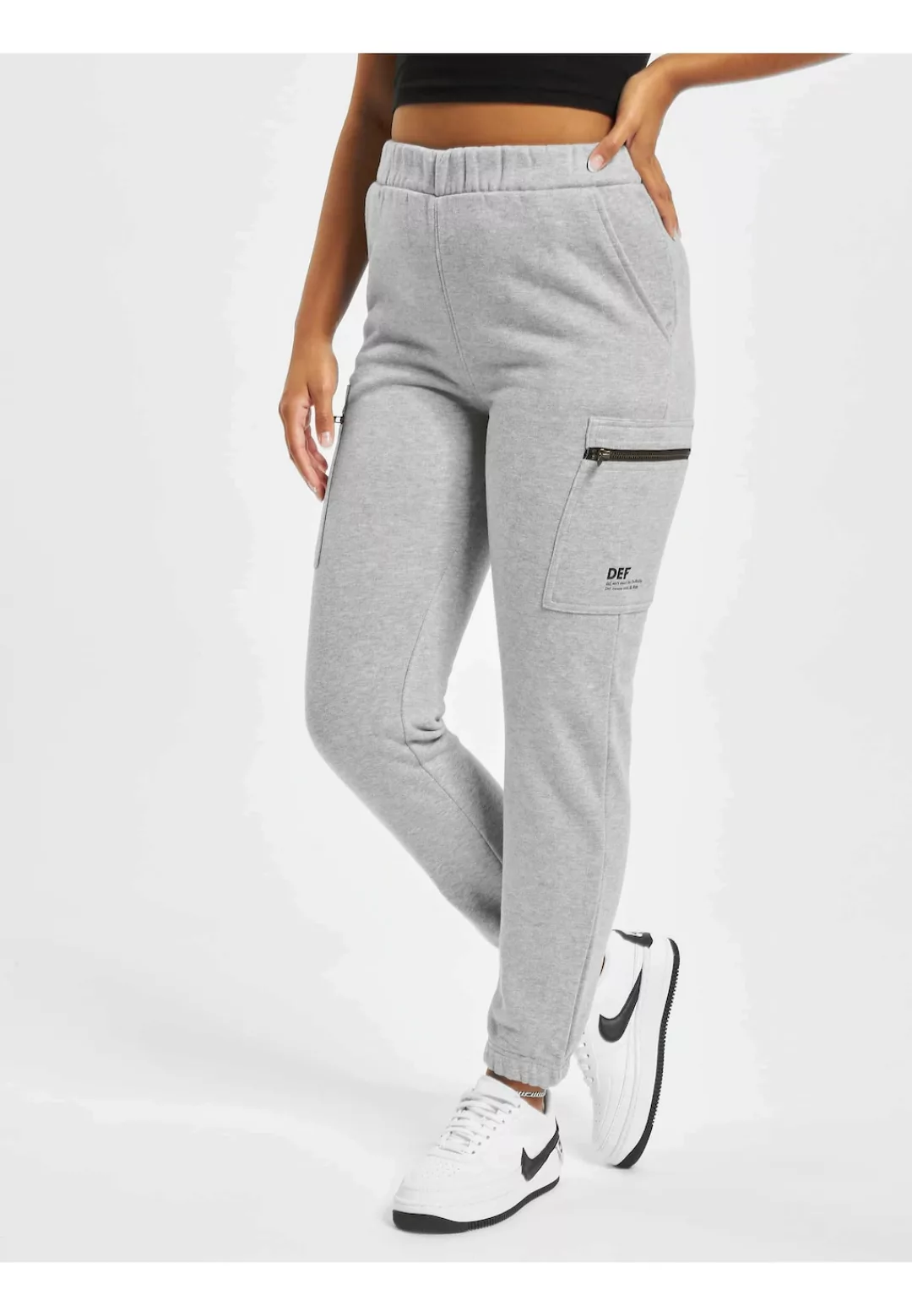 DEF Stoffhose "DEF Damen Cargo Sweatpants", (1 tlg.) günstig online kaufen