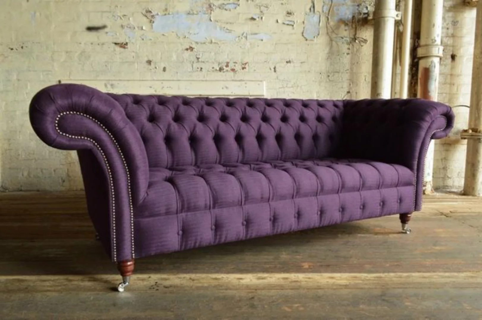 JVmoebel 3-Sitzer Chesterfield Sofa 3 SITZER Polster Designer Couchen Sofas günstig online kaufen