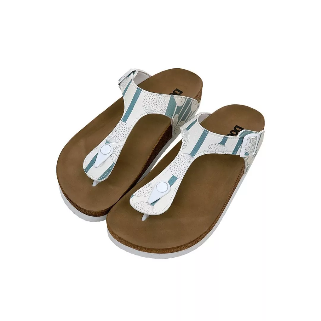 DOGO Zehentrenner "Lila Zehentrenner Dandelion Damen Sandalen", Handgeferti günstig online kaufen