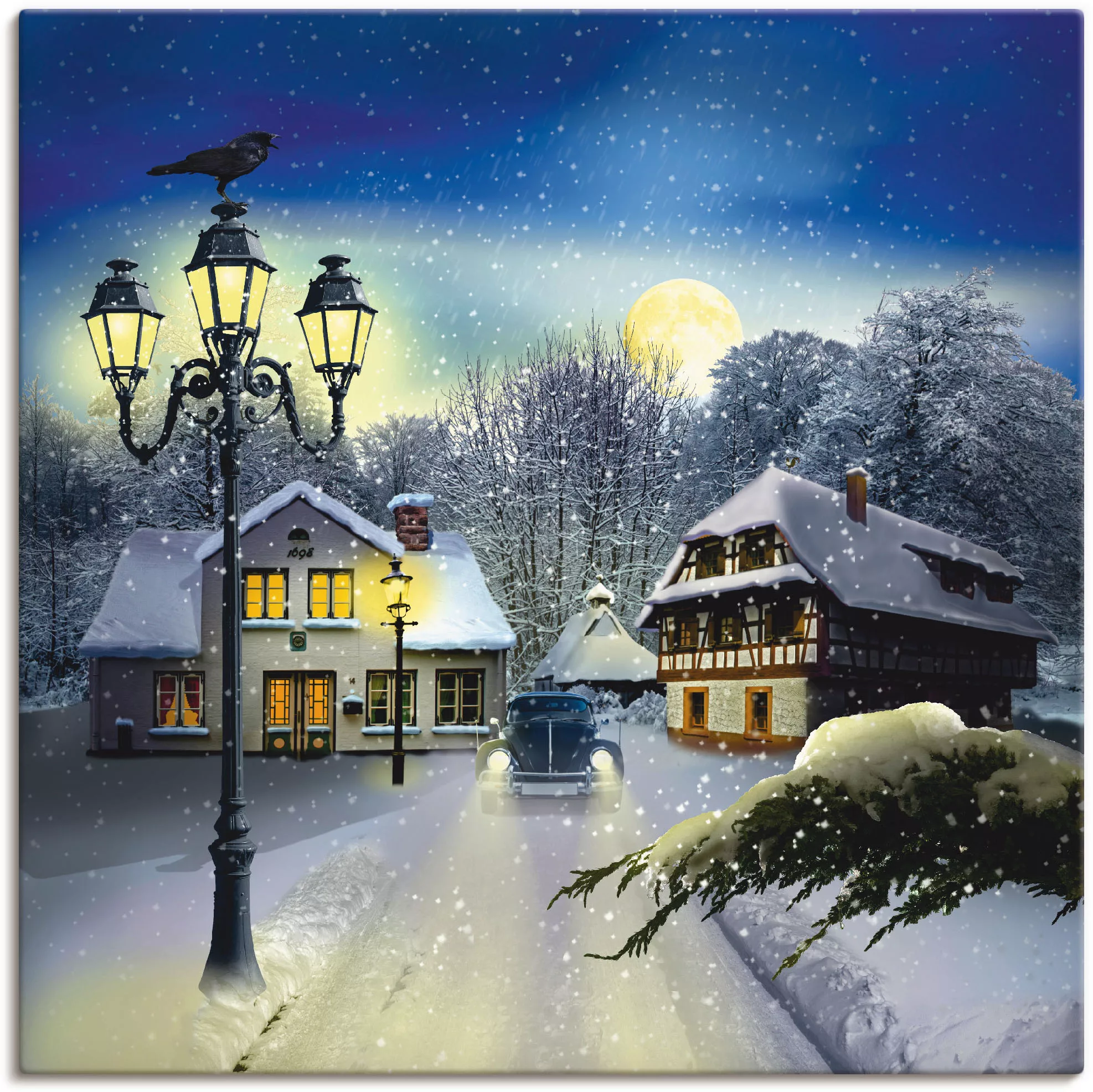 Artland Wandbild »Winterzeit«, Vier Jahreszeiten, (1 St.), als Leinwandbild günstig online kaufen