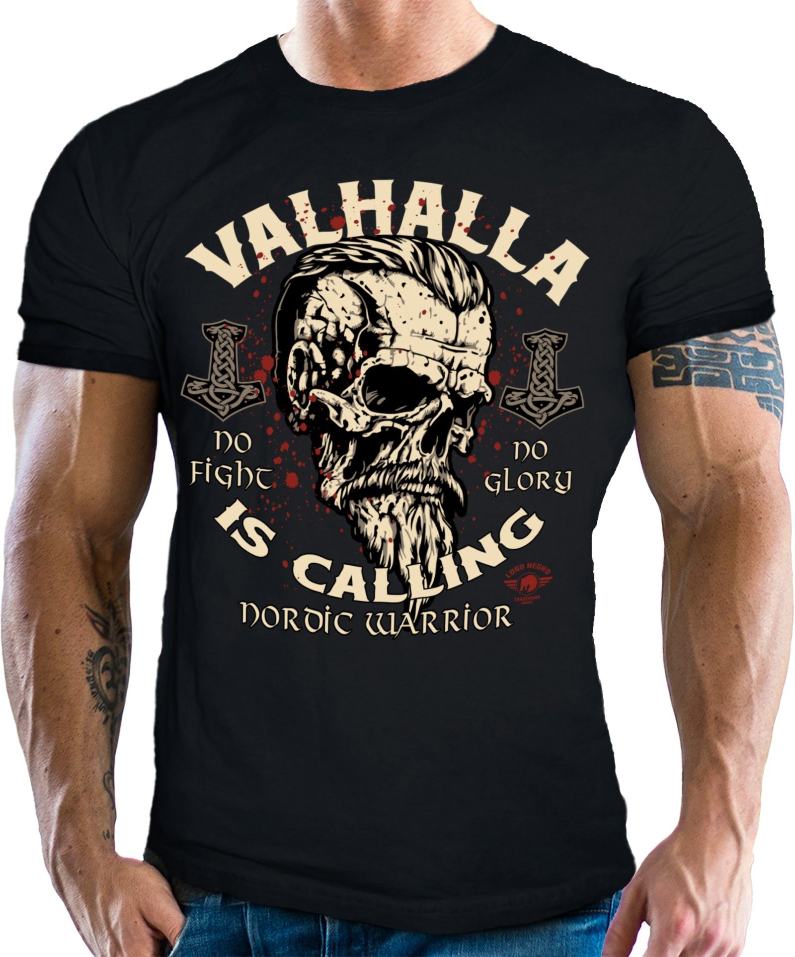 LOBO NEGRO® T-Shirt für Wikinger Nordmann günstig online kaufen