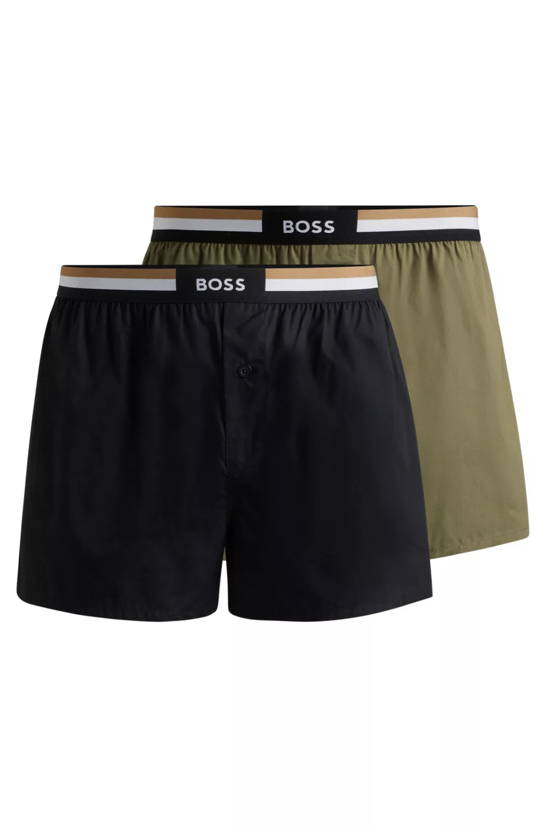 BOSS Boxershorts "2P Boxer Shorts EW", (Packung, 2 St.), mit Knopfverschlus günstig online kaufen