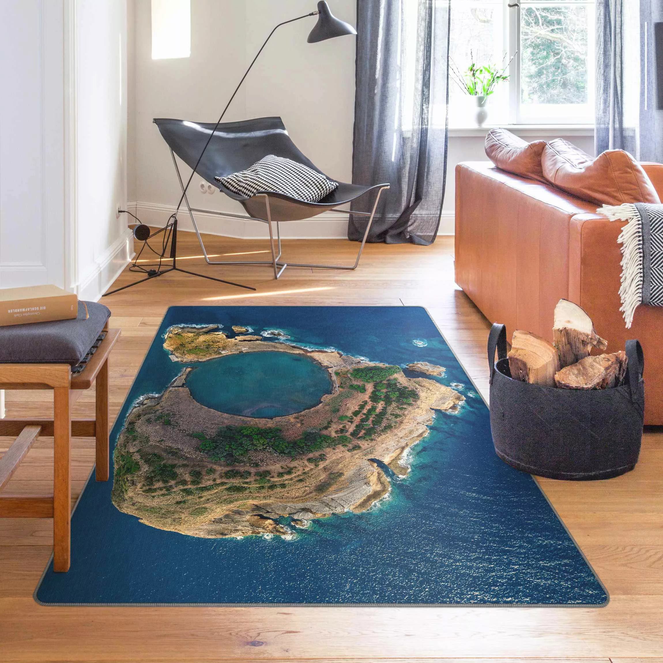 Teppich Luftbild - Die Insel Vila Franca do Campo günstig online kaufen