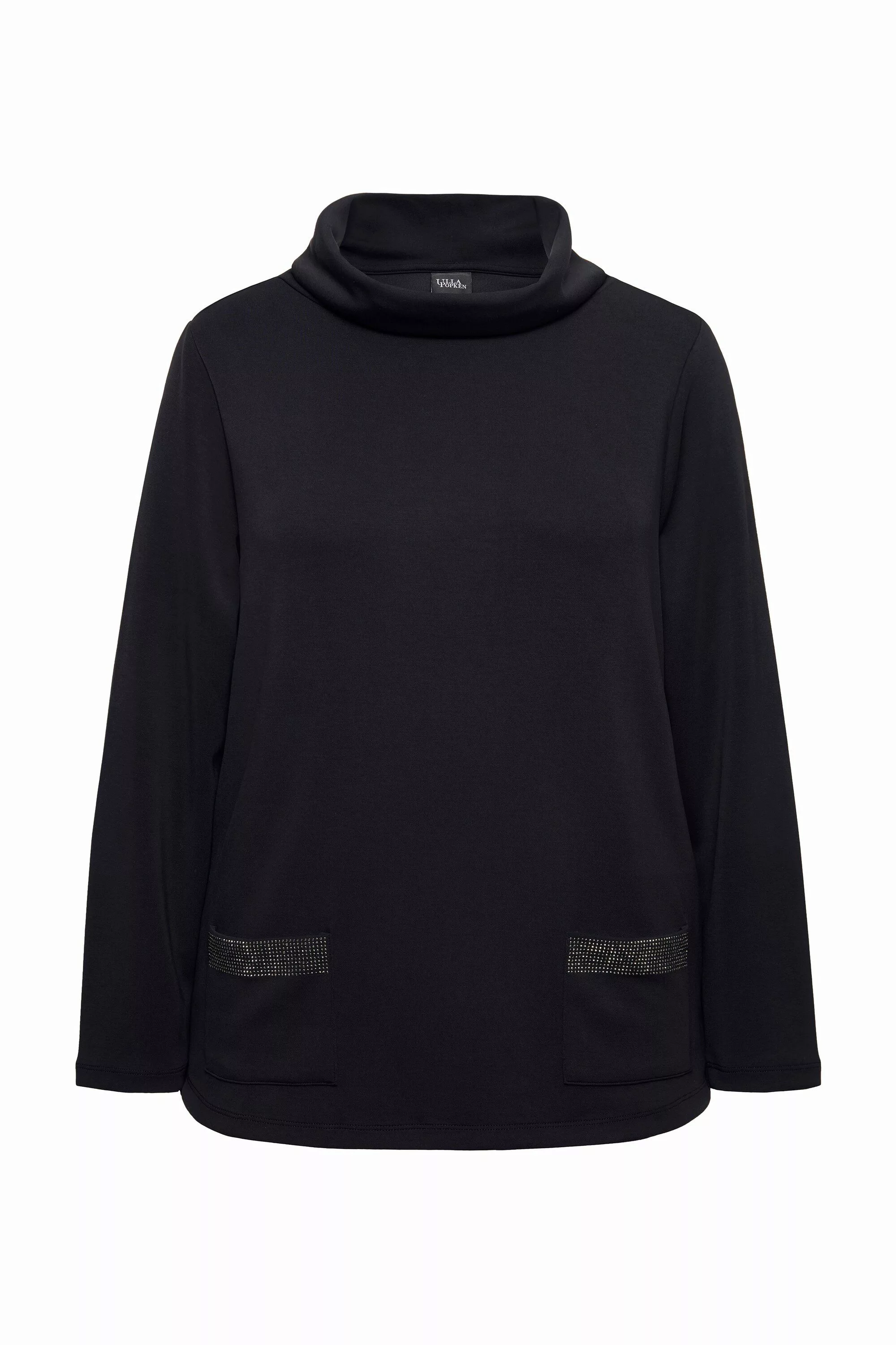 Ulla Popken Sweatshirt Sweatshirt Ziersteintaschen Boxy günstig online kaufen