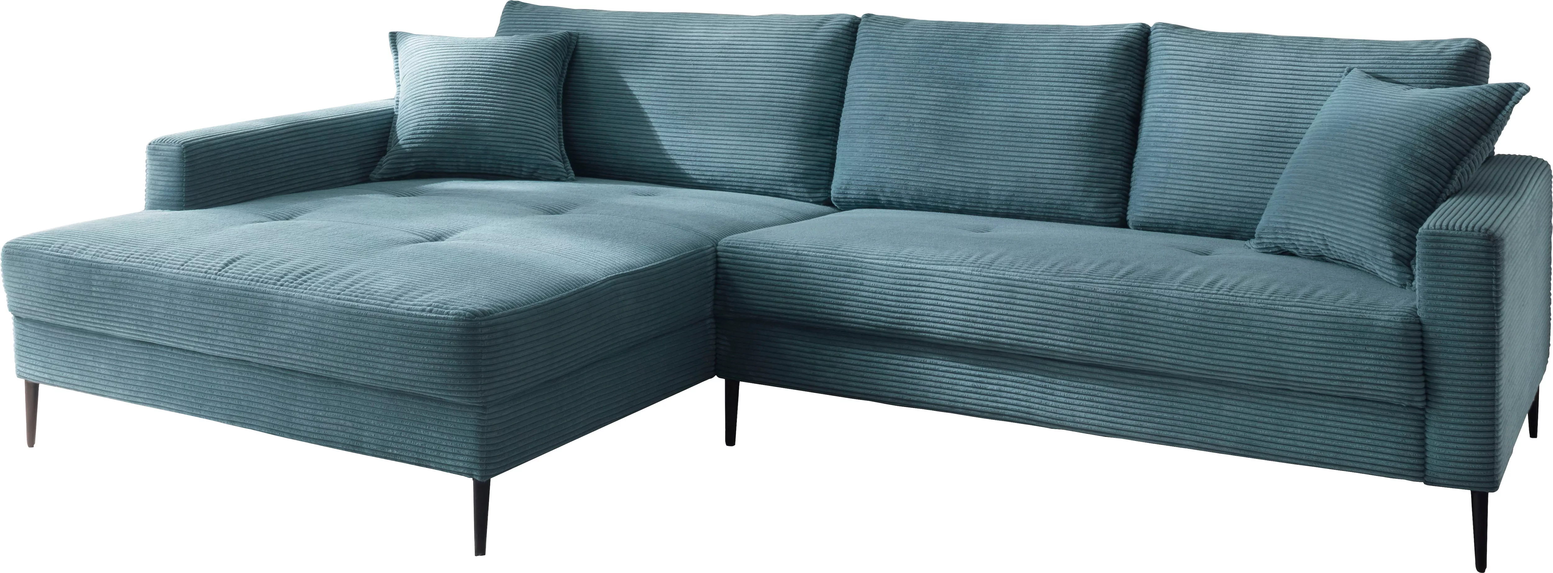 Trends by HG Ecksofa "SUMMER", in Cord-Stoff mit Metallfuß, wahlweise mit K günstig online kaufen