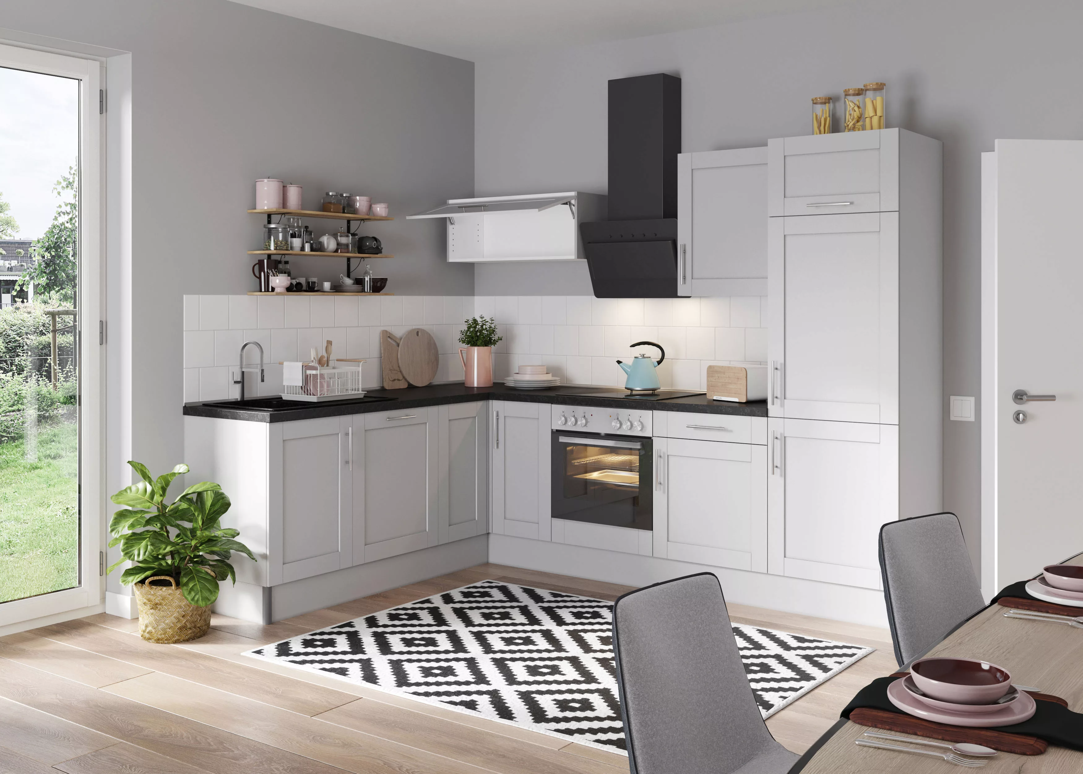 OPTIFIT Küche »Ahus«, 200 x 270 cm breit, wahlweise mit E-Geräten, Soft Clo günstig online kaufen