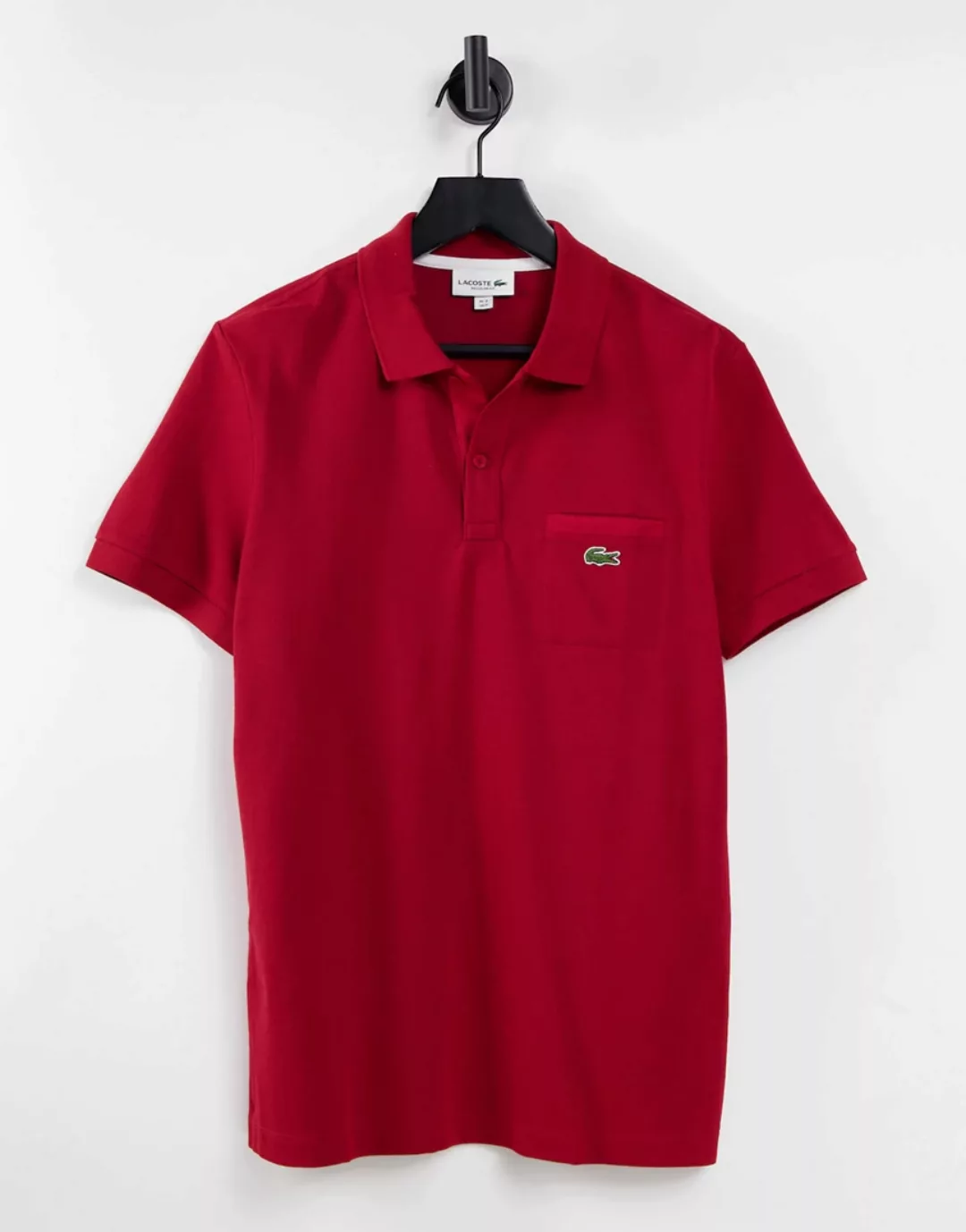 Lacoste – Polohemd mit Logo-Rot günstig online kaufen