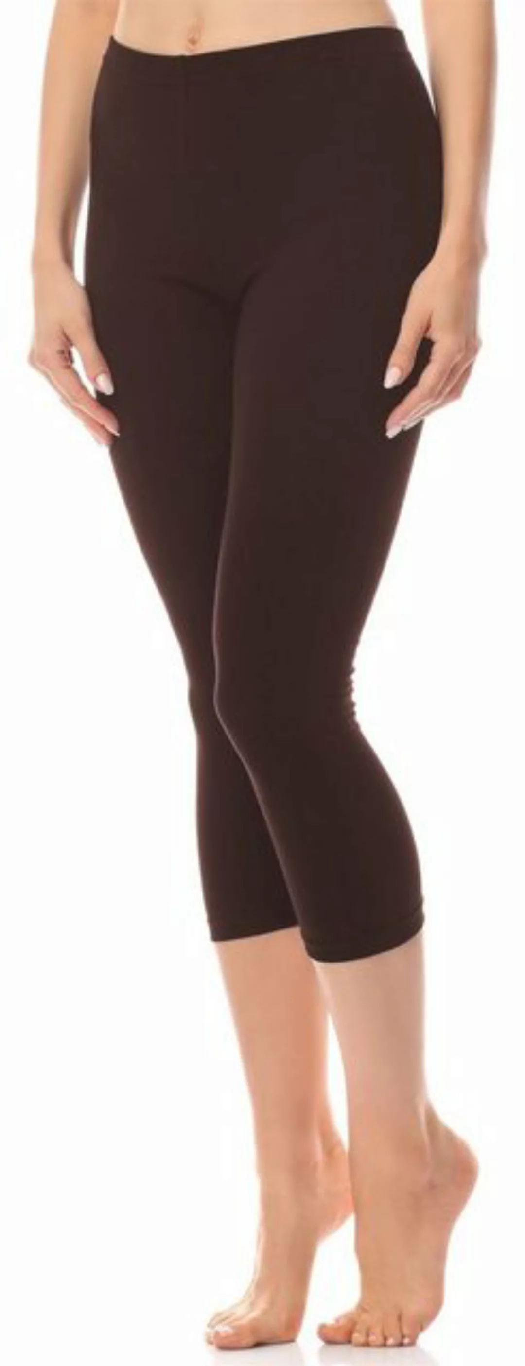 Antie Leggings Damen 3/4 Capri Hose aus Baumwolle AN60-101 (1-tlg) elastisc günstig online kaufen