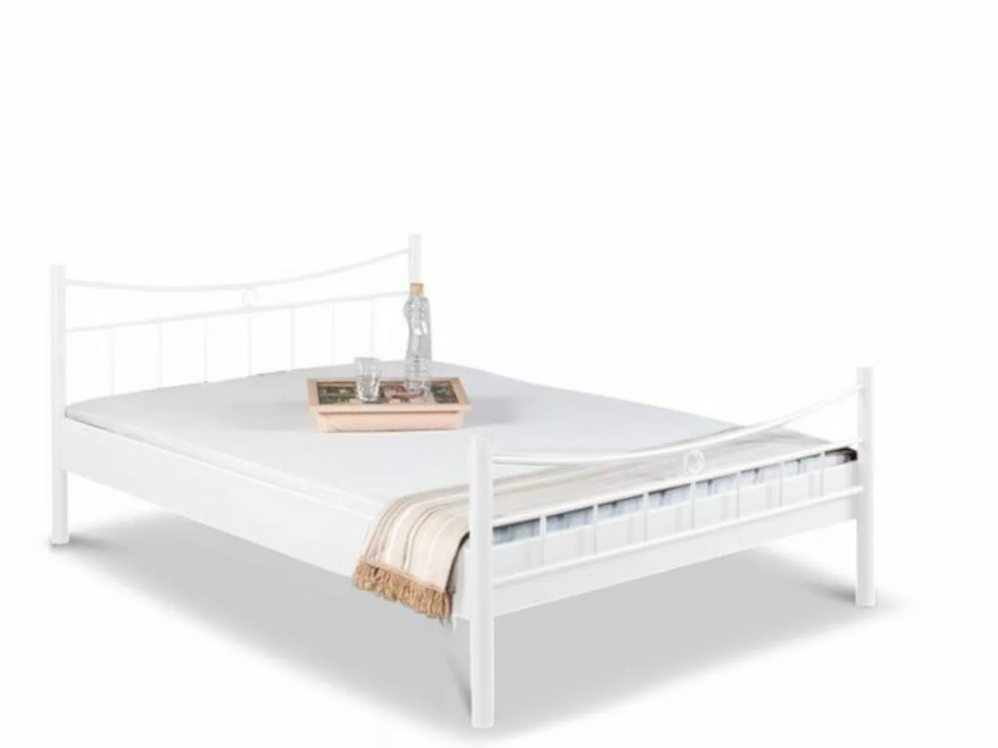 BedBox Metallbett Lily, mit klassischem Kopf- und Fussteil, 3 Querstreben f günstig online kaufen