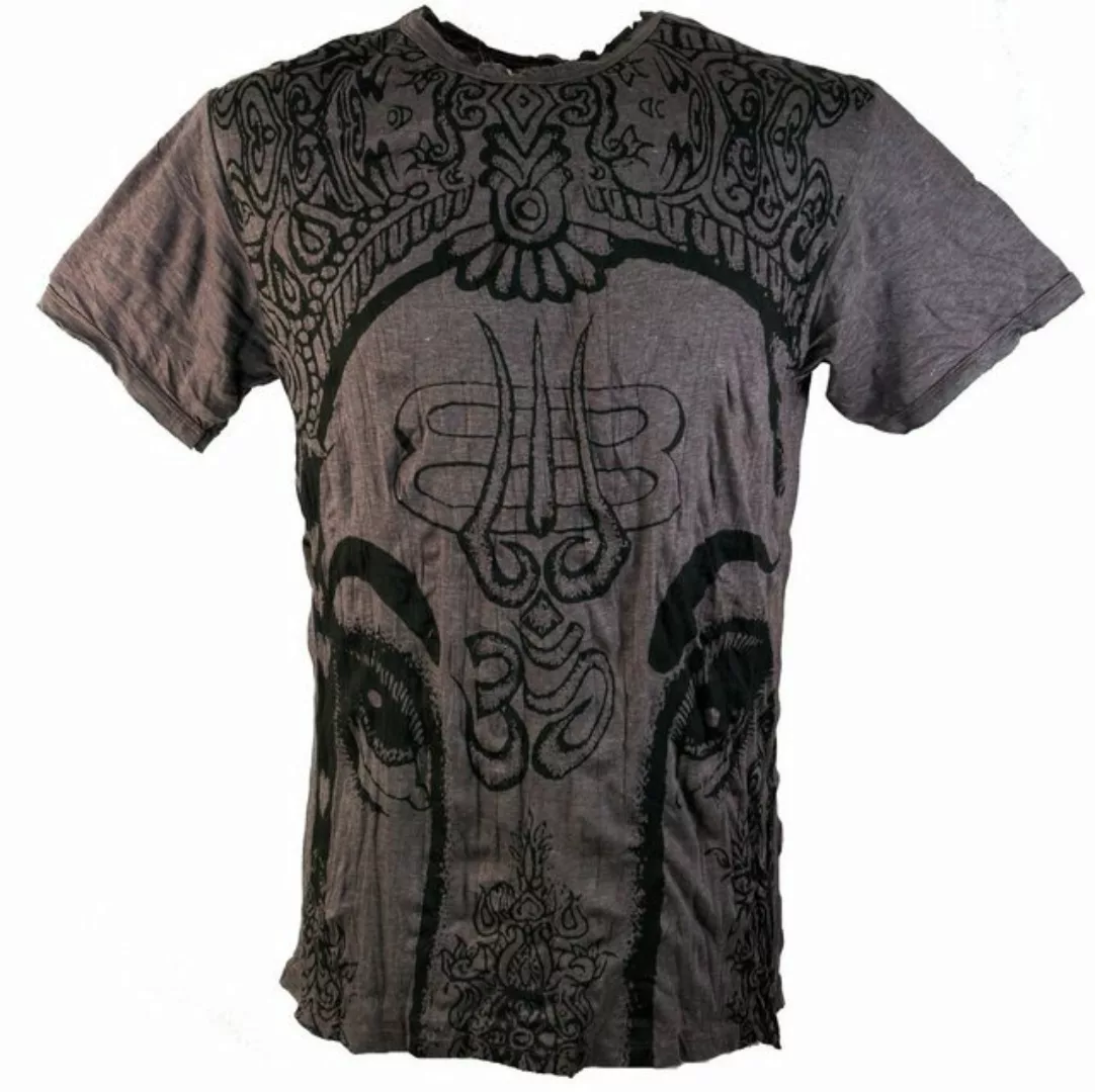 Guru-Shop T-Shirt Sure Herren T-Shirt Ganesh - coffee Goa Style, Festival, günstig online kaufen