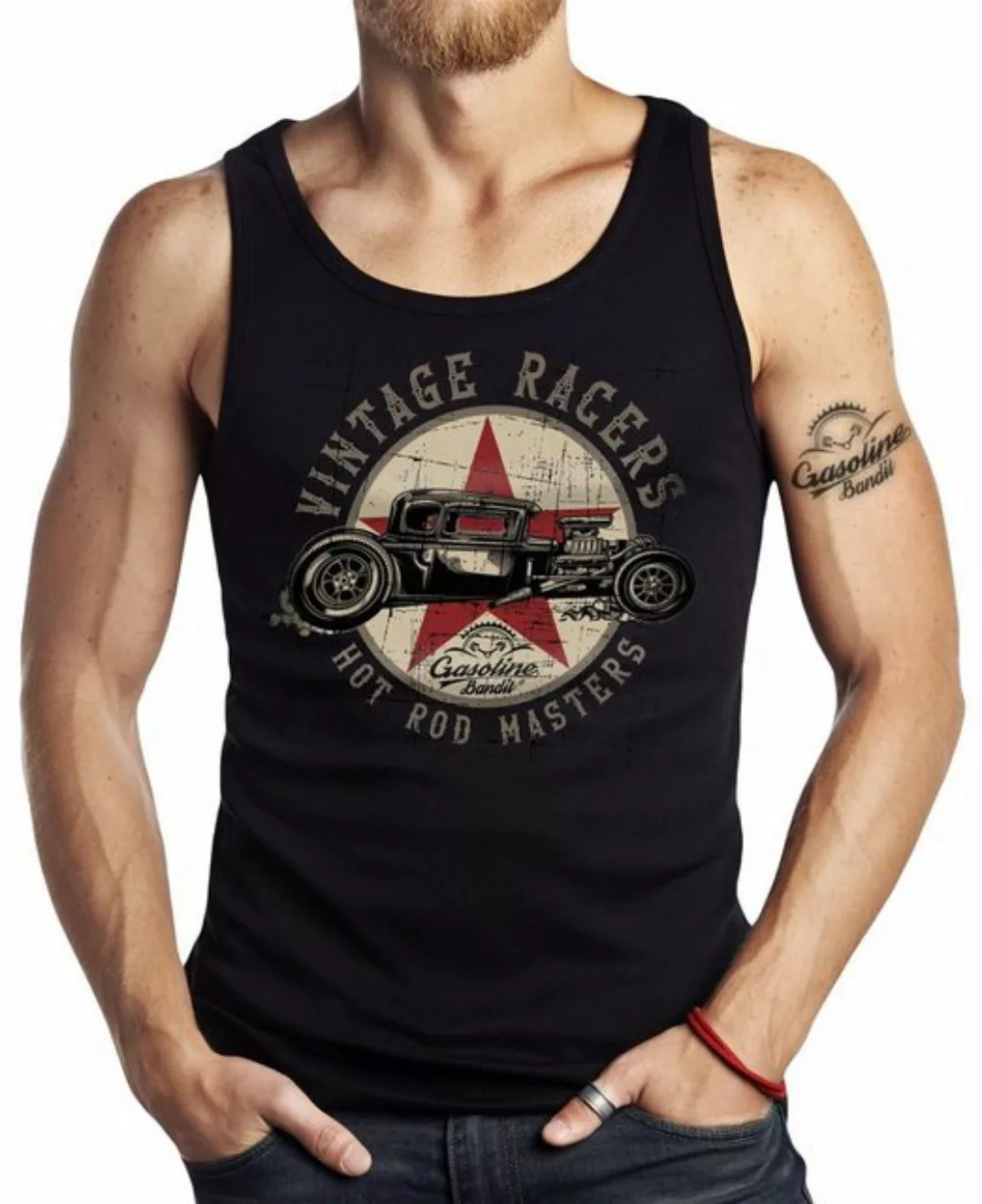 GASOLINE BANDIT® Tanktop Muskel-Shirt für Rockabilly Fans: Hot Rod Vintage günstig online kaufen