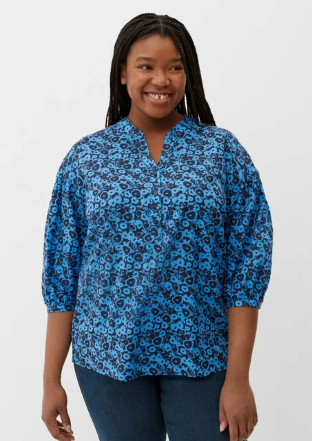 TRIANGLE Langarmbluse Modische Bluse in Oversize Shape Logo günstig online kaufen