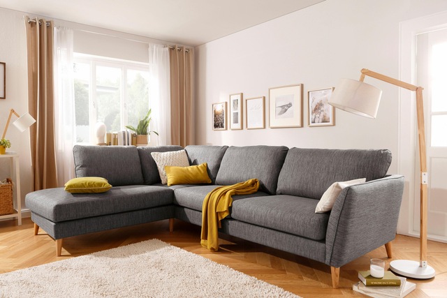 Home affaire Ecksofa MARSEILLE 278/202 cm, L-Form, Ottom. rechts/links, mit günstig online kaufen