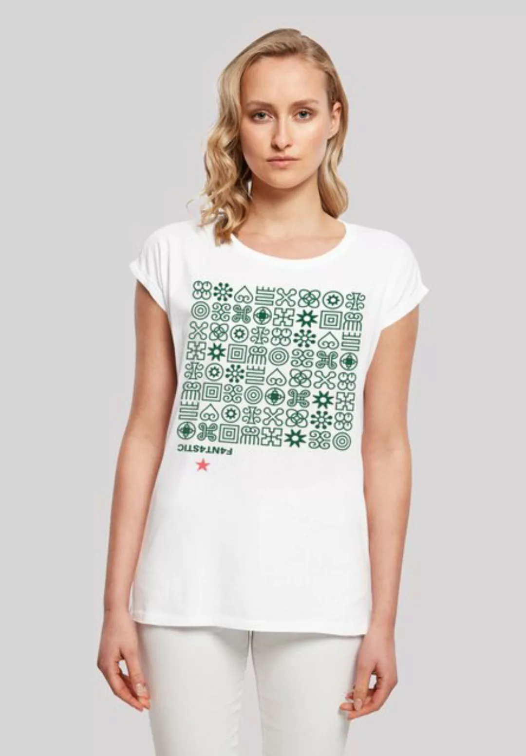 F4NT4STIC T-Shirt "Muster Grün Symbole", Print günstig online kaufen