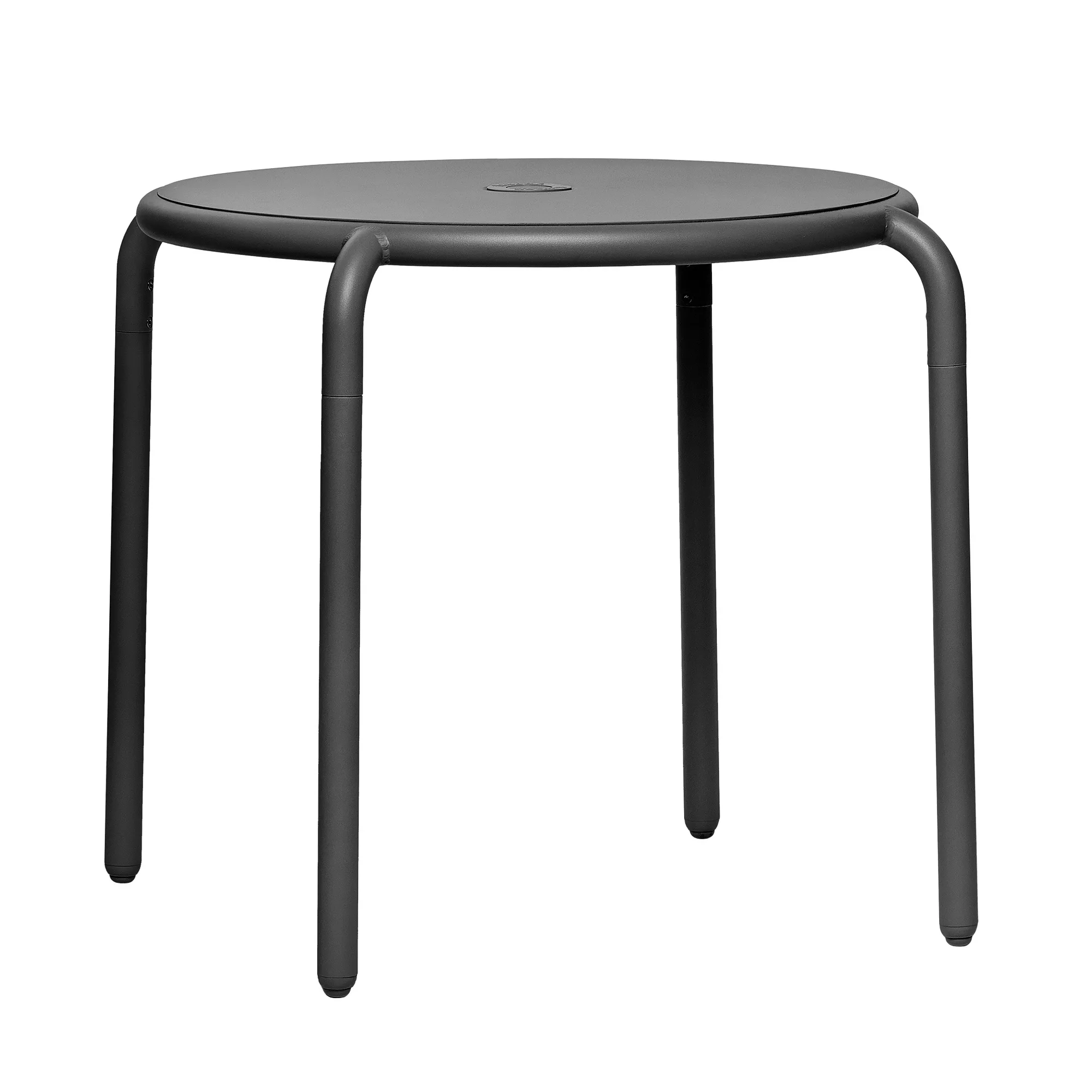 Runder Tisch Toní Bistreau metall schwarz / Ø 80 cm - Loch für den Sonnensc günstig online kaufen