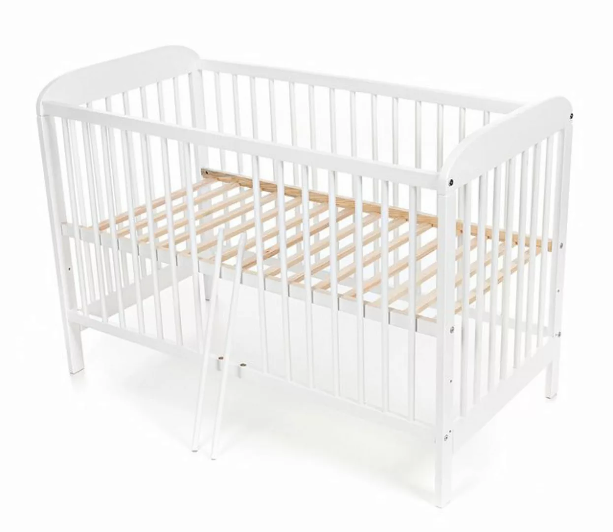 hopsibaby Babybett Weiß EMI 60 × 120 Gitterbett (mit oder ohne) Matratze hö günstig online kaufen