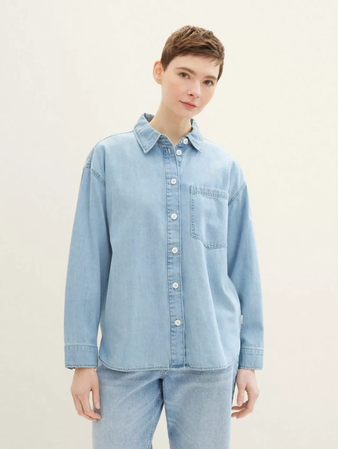 TOM TAILOR Denim Langarmbluse Oversized Jeanshemd günstig online kaufen