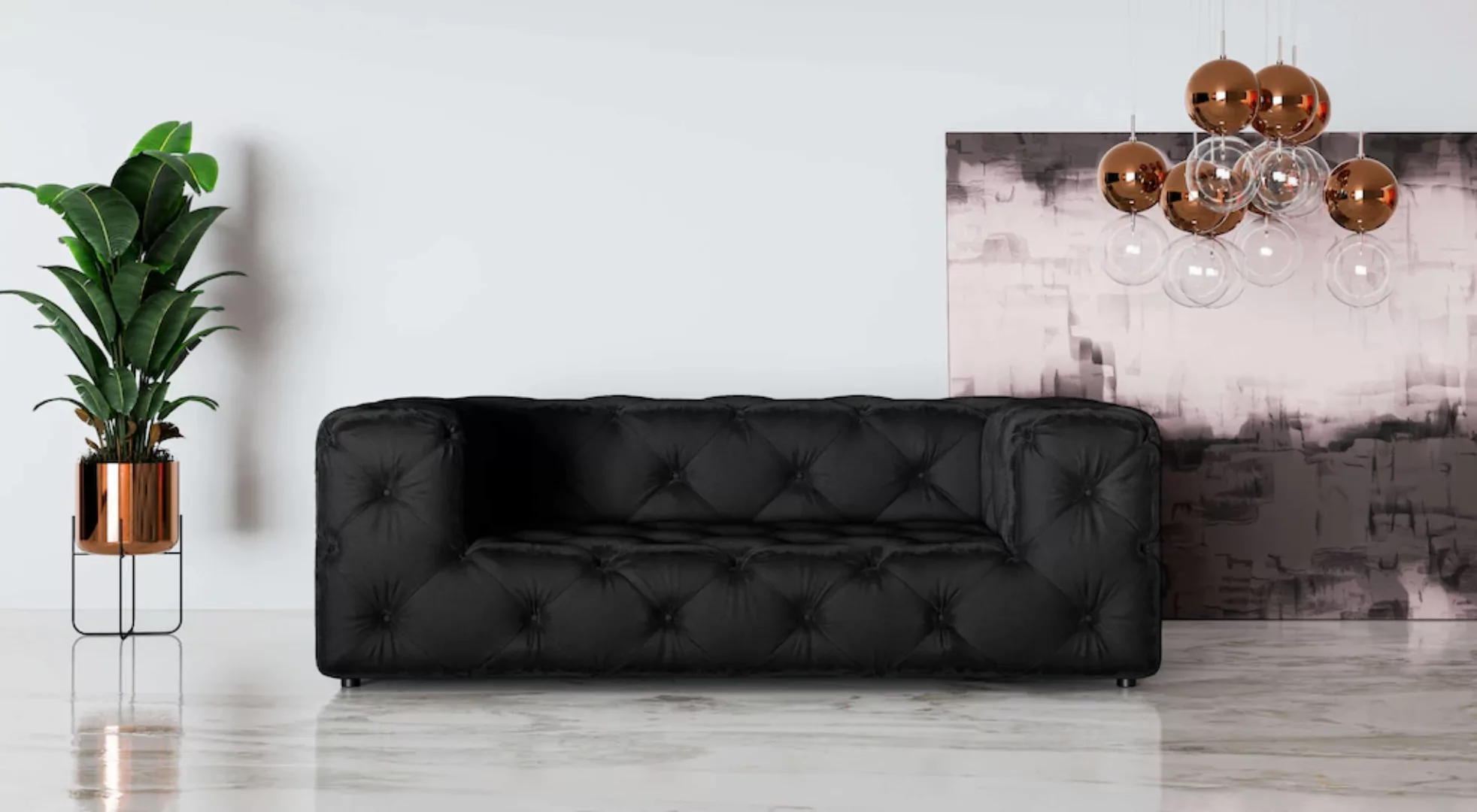 Places of Style 2-Sitzer "FOLLINA", 2-Sitzer Sofa mit klassischer Chesterfi günstig online kaufen