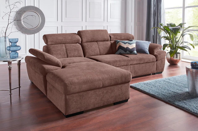 exxpo - sofa fashion Ecksofa "Salerno, klassisch modernes Funktionssofa, ho günstig online kaufen