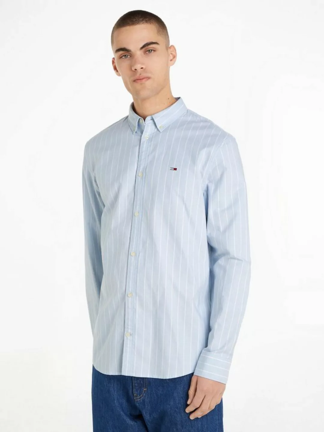 Tommy Jeans Langarmhemd TJM CLASSIC OXFORD STRIPE SHIRT günstig online kaufen