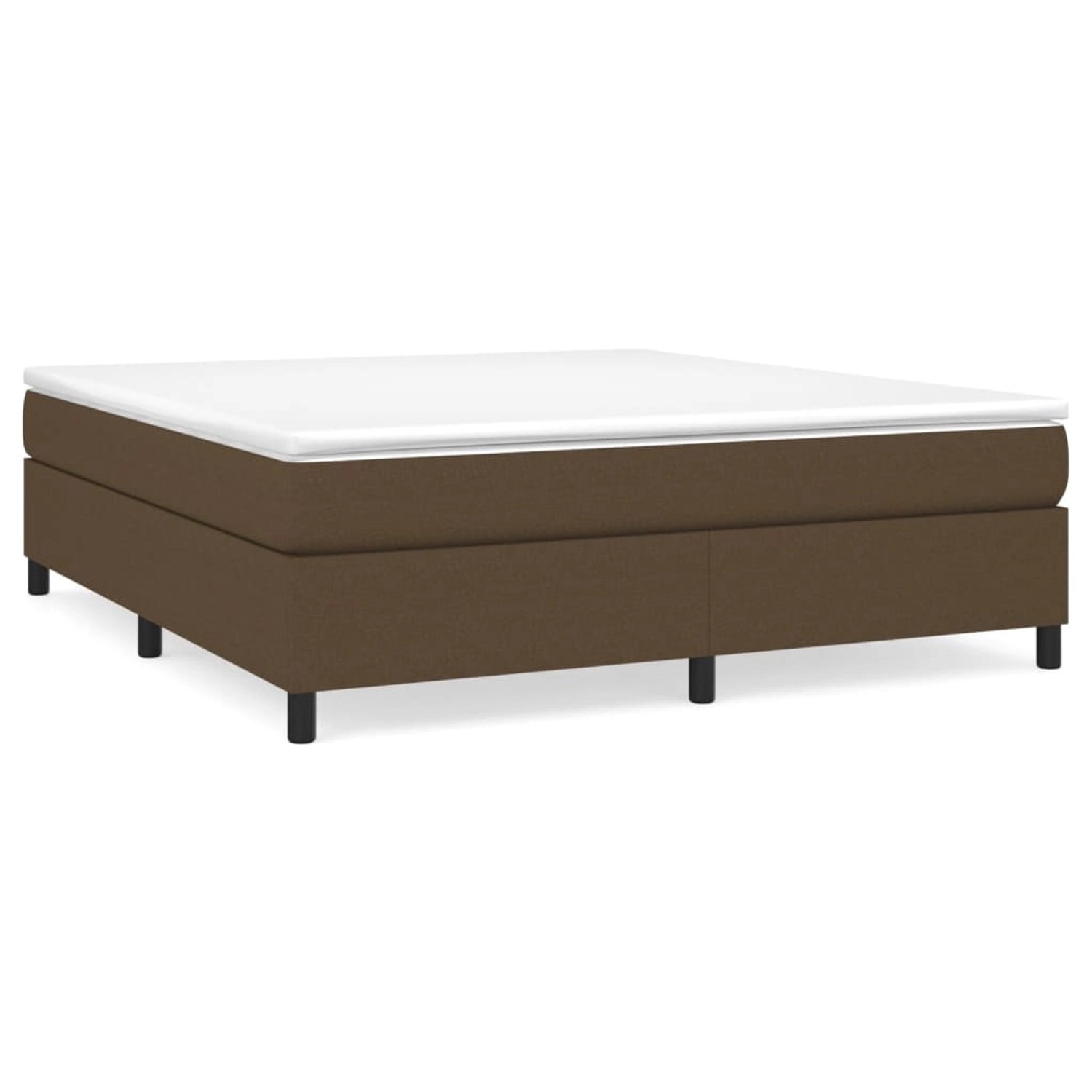 vidaXL Boxspringbett Dunkelbraun 160x200 cm Stoff1366512 günstig online kaufen