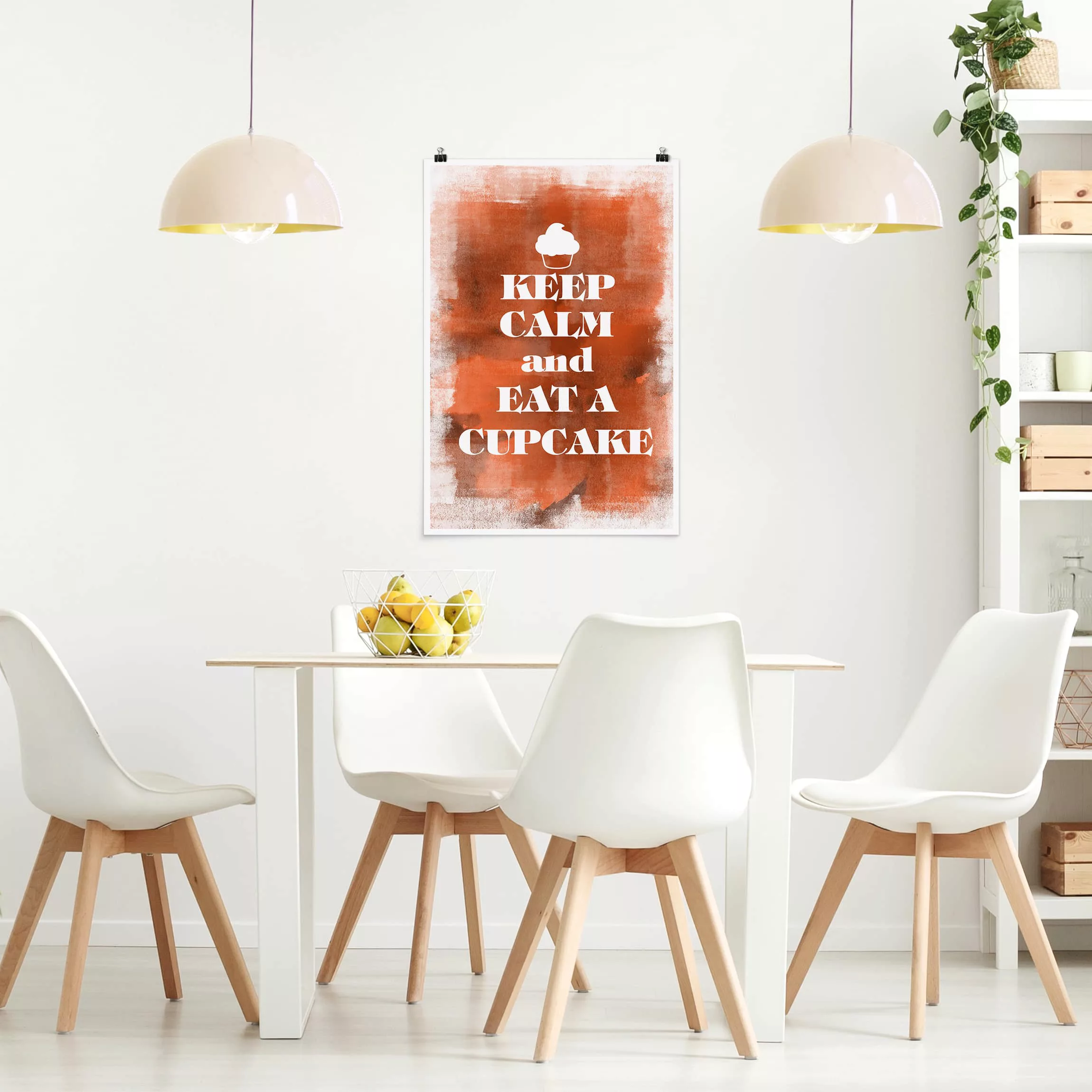Poster Küchenspruch - Hochformat No.EV71 Keep Calm And Eat A Cupcake günstig online kaufen