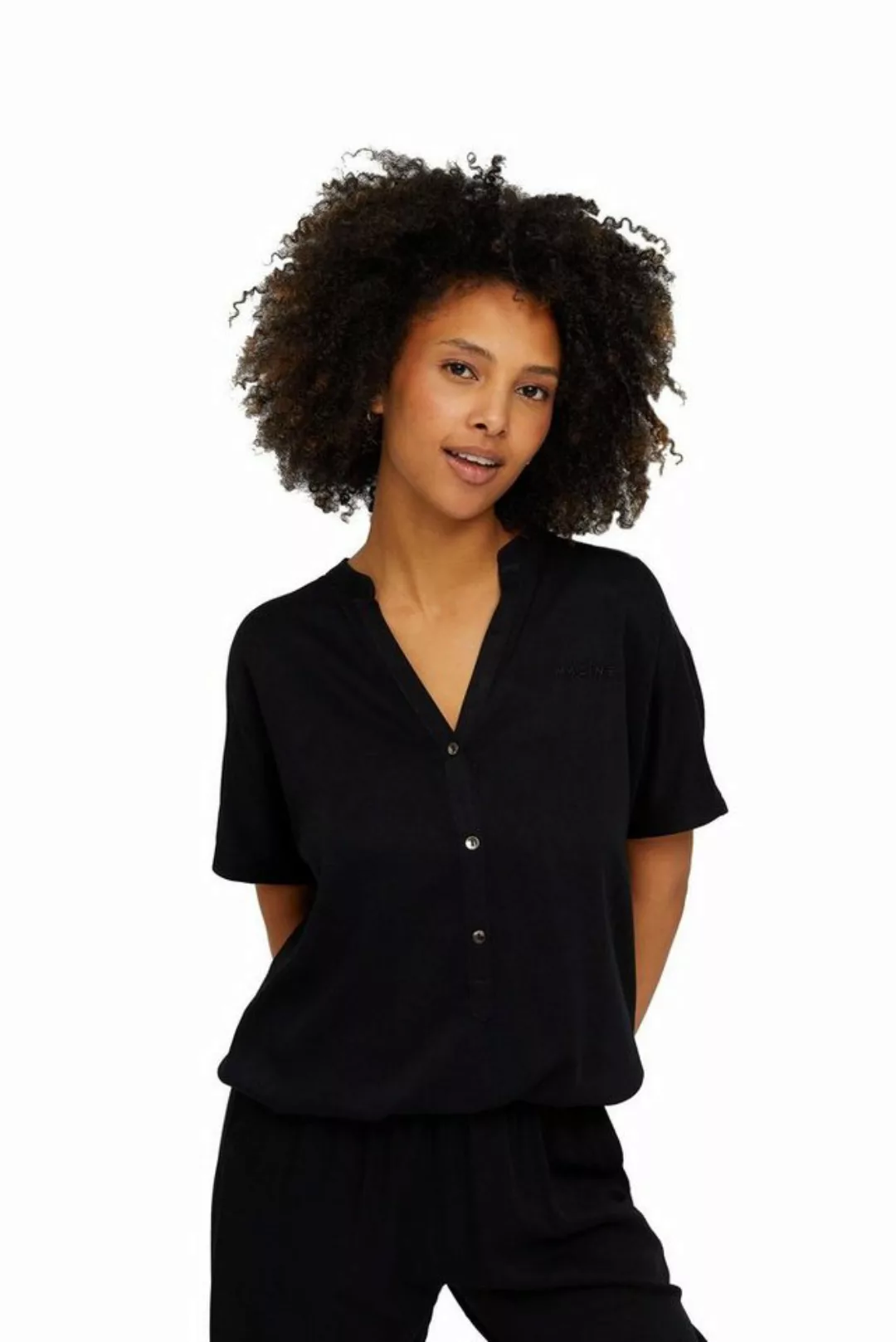 MAZINE Klassische Bluse BENONI BLOUSE Schwarz Vegane Damen Blouse günstig online kaufen