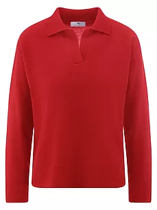 Polo-Pullover Peter Hahn rot günstig online kaufen