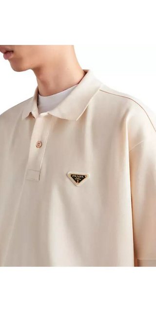 PRADA Poloshirt Prada Polo Shirt Beige günstig online kaufen