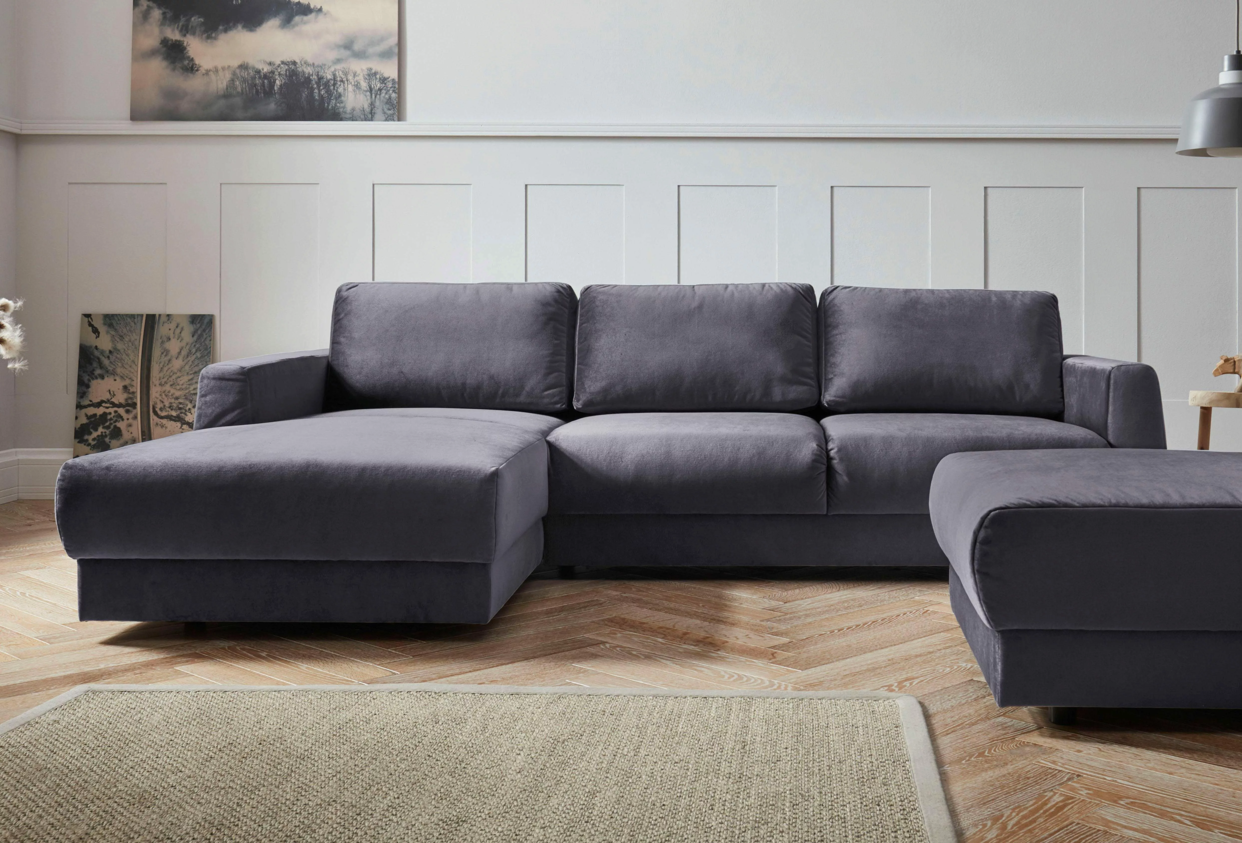 andas Ecksofa "Hobro L-Form", in 3 Bezugsqualitäten in vielen Farben, Desig günstig online kaufen