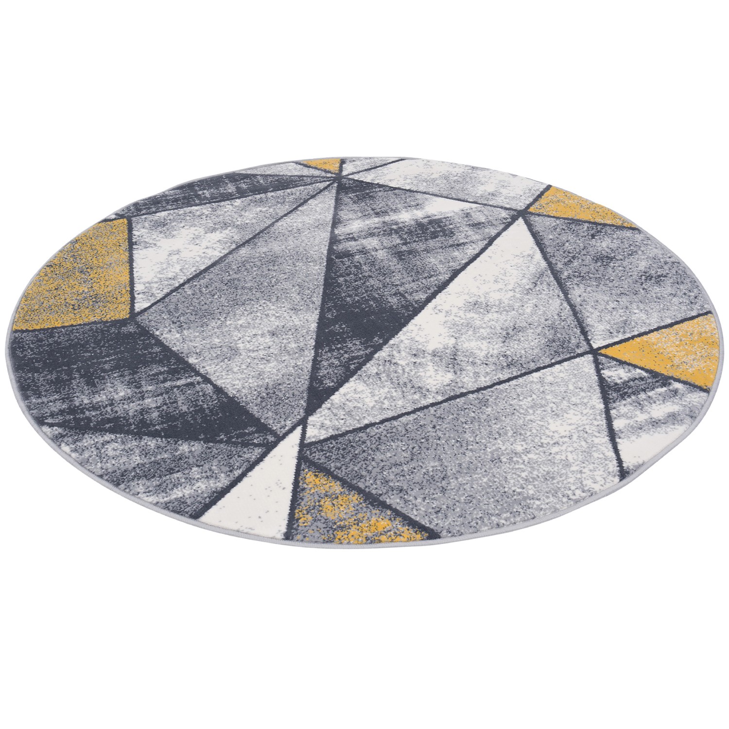 Pergamon Designer Teppich Brilliant Magic Grau 120cm Rund günstig online kaufen