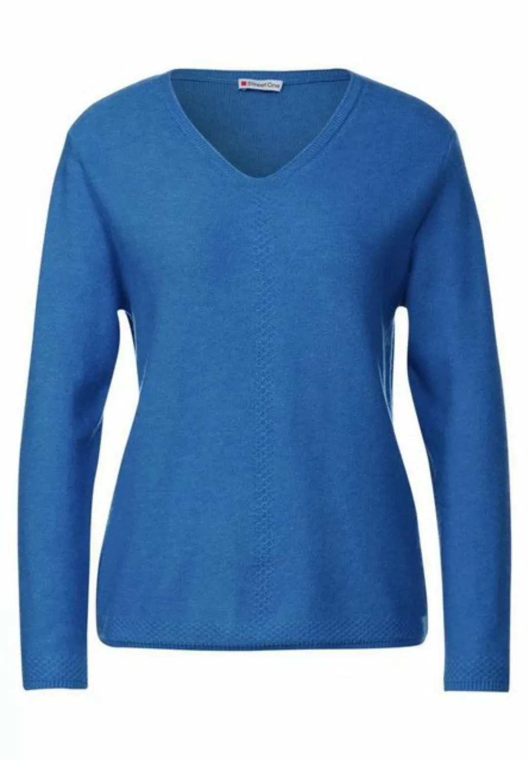 STREET ONE V-Ausschnitt-Pullover, in Melange Optik günstig online kaufen