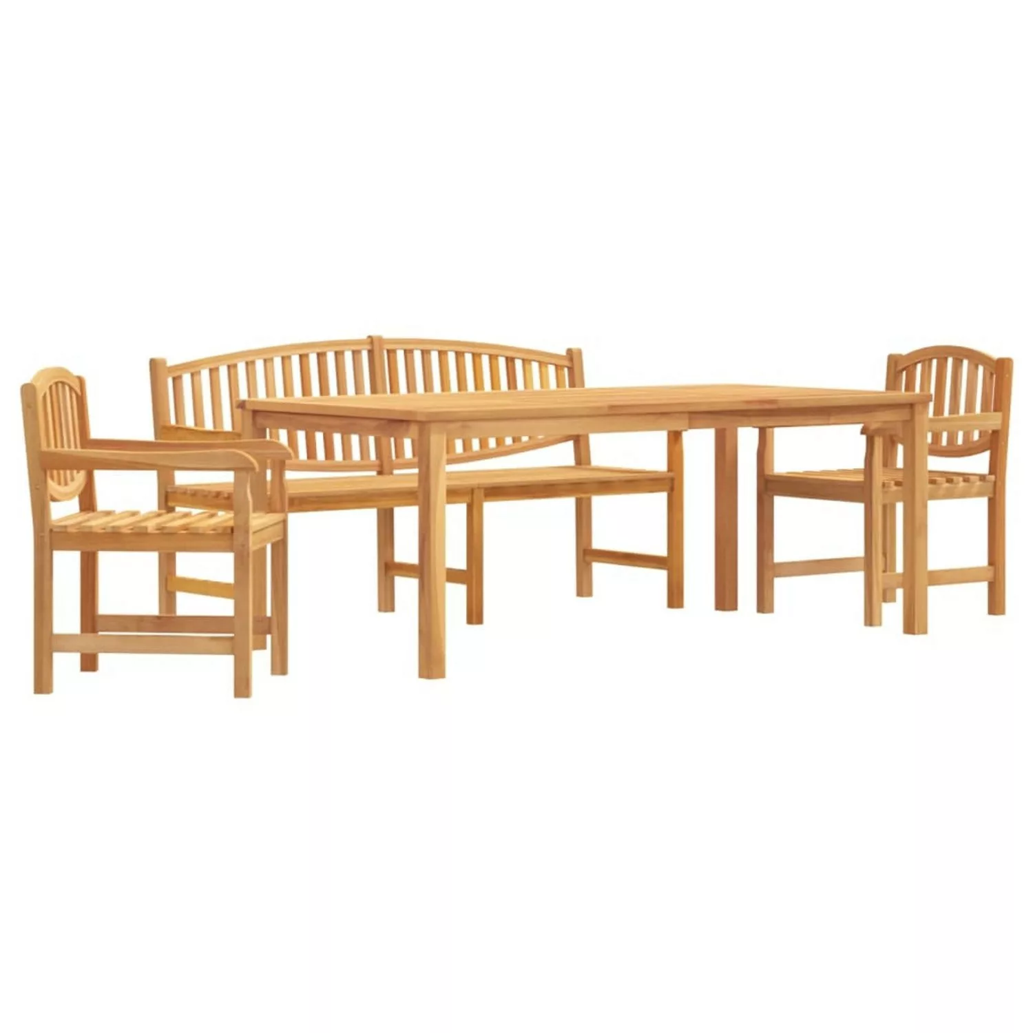 vidaXL 4-tlg Garten-Essgruppe Massivholz Teak Modell 15 günstig online kaufen