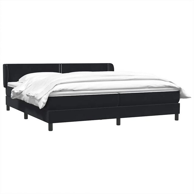 vidaXL Bett Boxspringbett mit Matratzen Schwarz 200x220 cm Samt günstig online kaufen