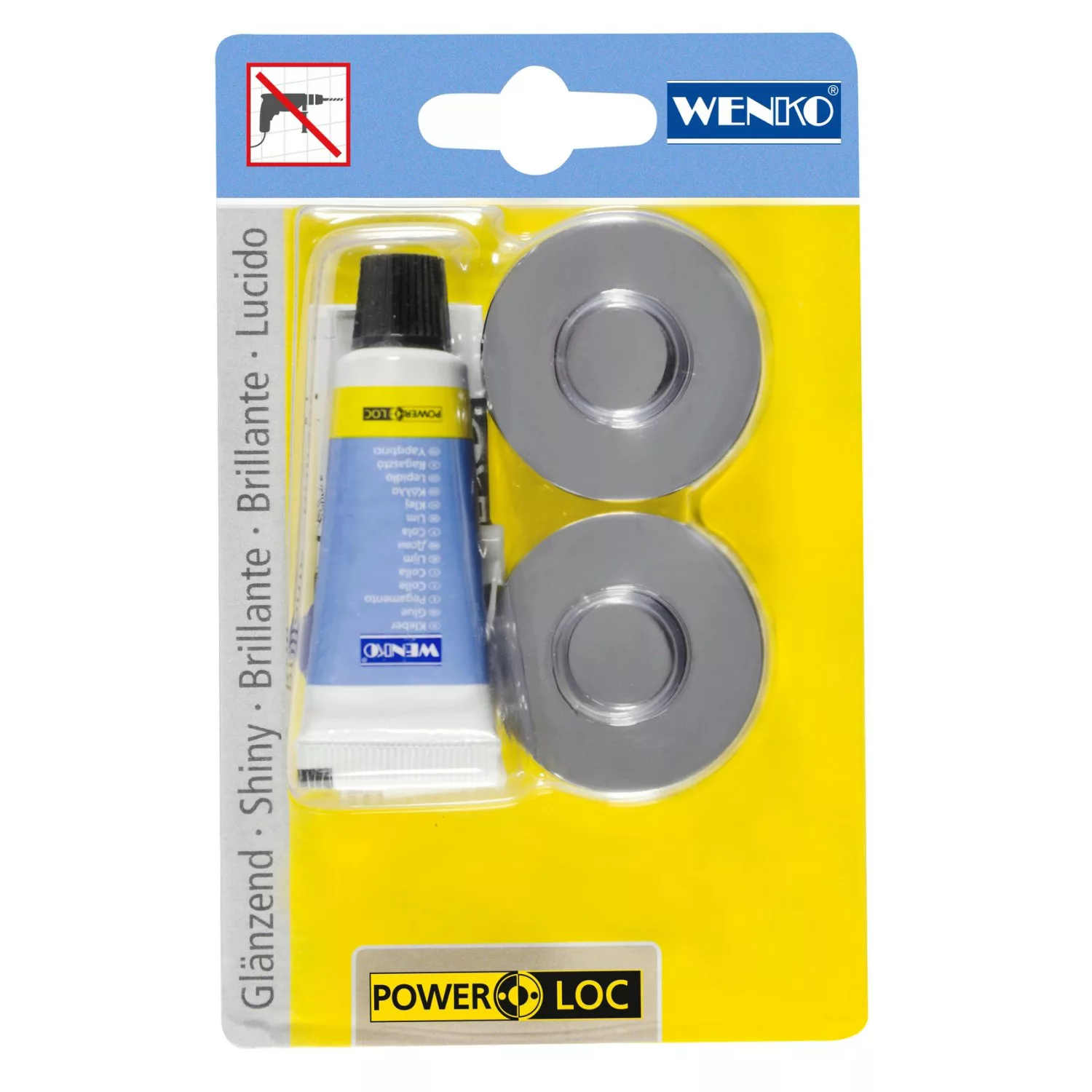 WENKO Power-Loc® Adapter Premium/Classic, Befestigen ohne bohren silber günstig online kaufen