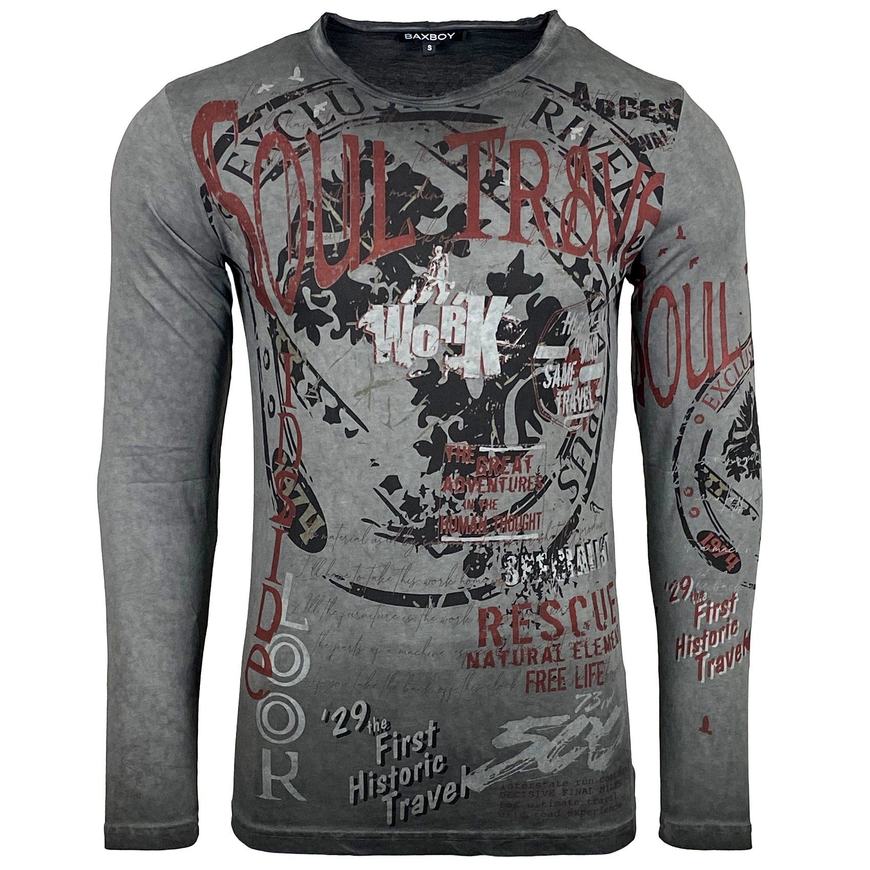 Baxboy Longshirt Herren Longsleeve T-Shirt Moderner günstig online kaufen