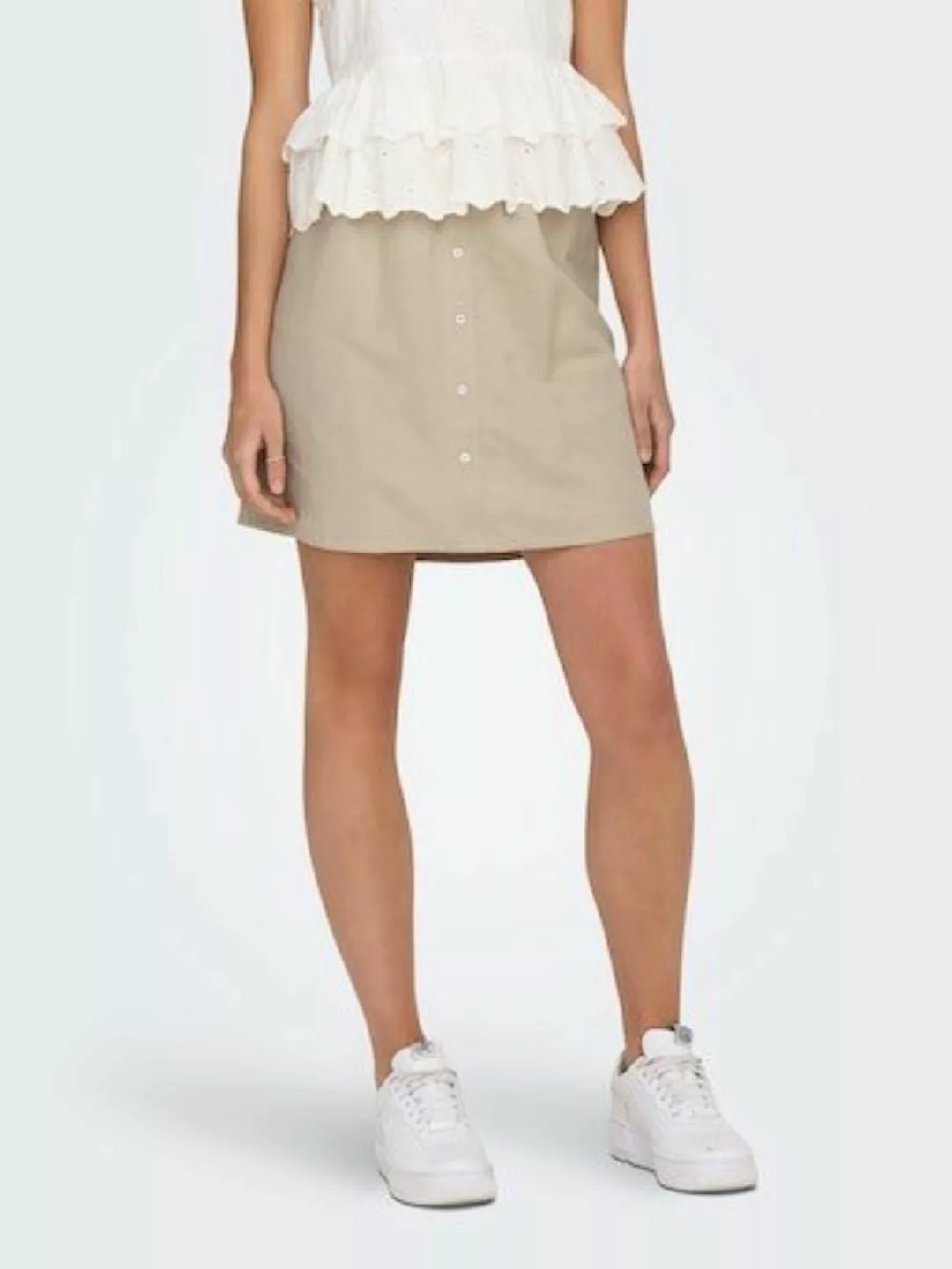 ONLY Minirock ONLKERRY MW SHORT BUT LINEN BL SKIRT PNT mit Leinen günstig online kaufen