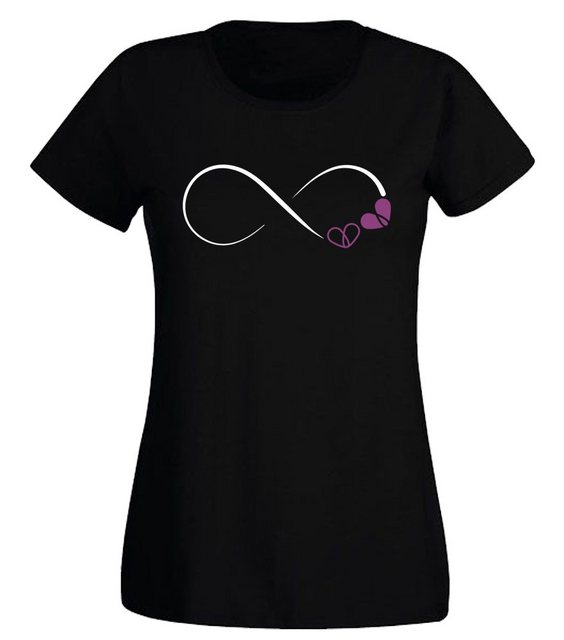 G-graphics T-Shirt Damen T-Shirt - Infinity Hearts Slim-fit, mit Frontprint günstig online kaufen