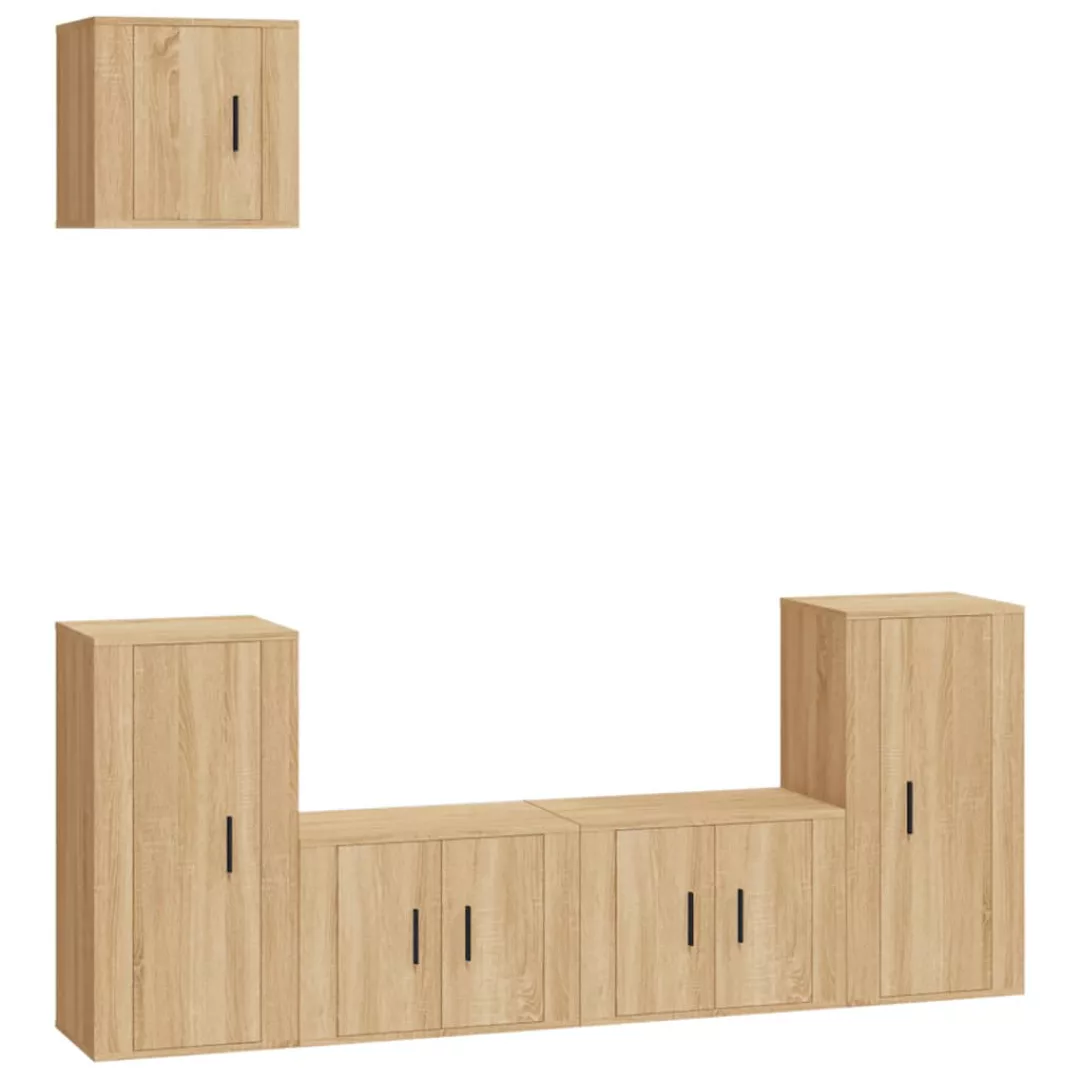 Vidaxl 5-tlg. Tv-schrank-set Sonoma-eiche Holzwerkstoff günstig online kaufen