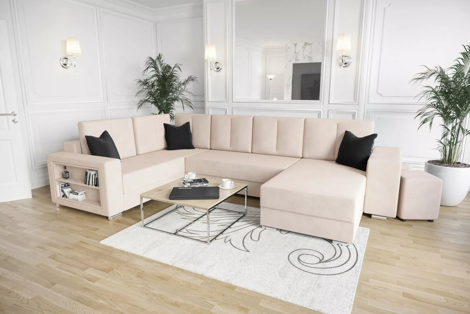 ALTDECOR Wohnlandschaft KRISI, Couch mit Schlaffunktion, Wohnzimmer - Eckso günstig online kaufen