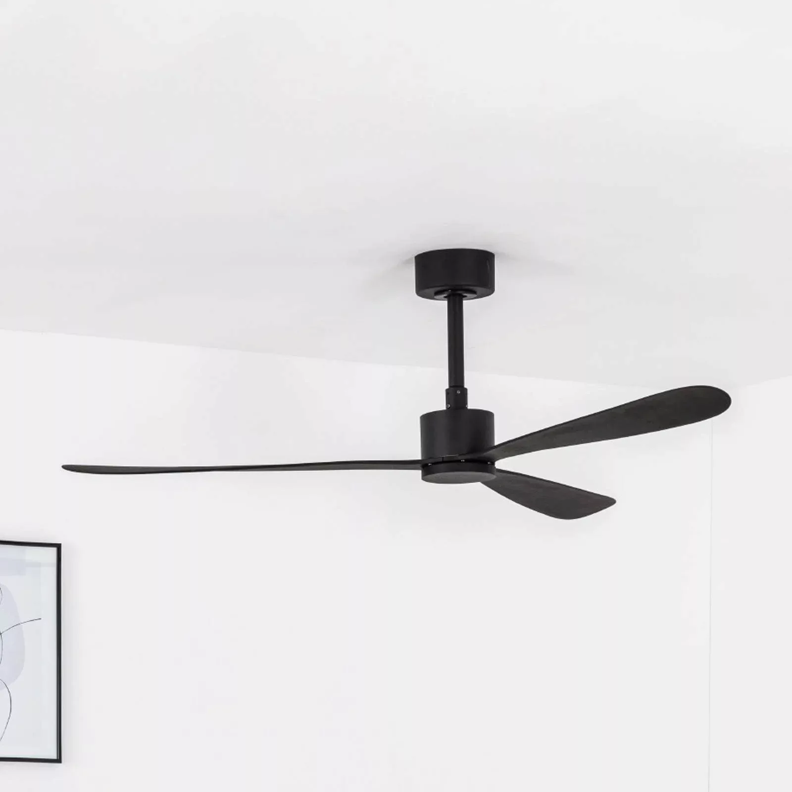 Deckenventilator Amelia, DC-Motor 3 Flügel schwarz günstig online kaufen