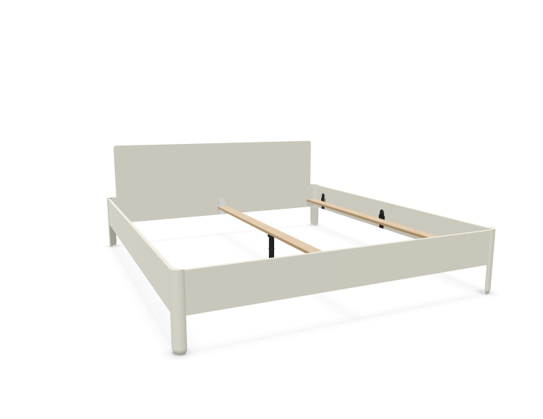 NAIT Doppelbett farbig lackiert Brillantgelb 180 x 200cm Mit Kopfteil günstig online kaufen