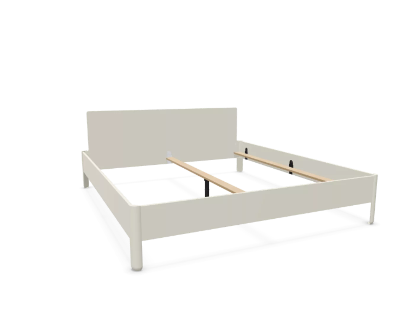 NAIT Doppelbett farbig lackiert Brillantgelb 180 x 200cm Mit Kopfteil günstig online kaufen