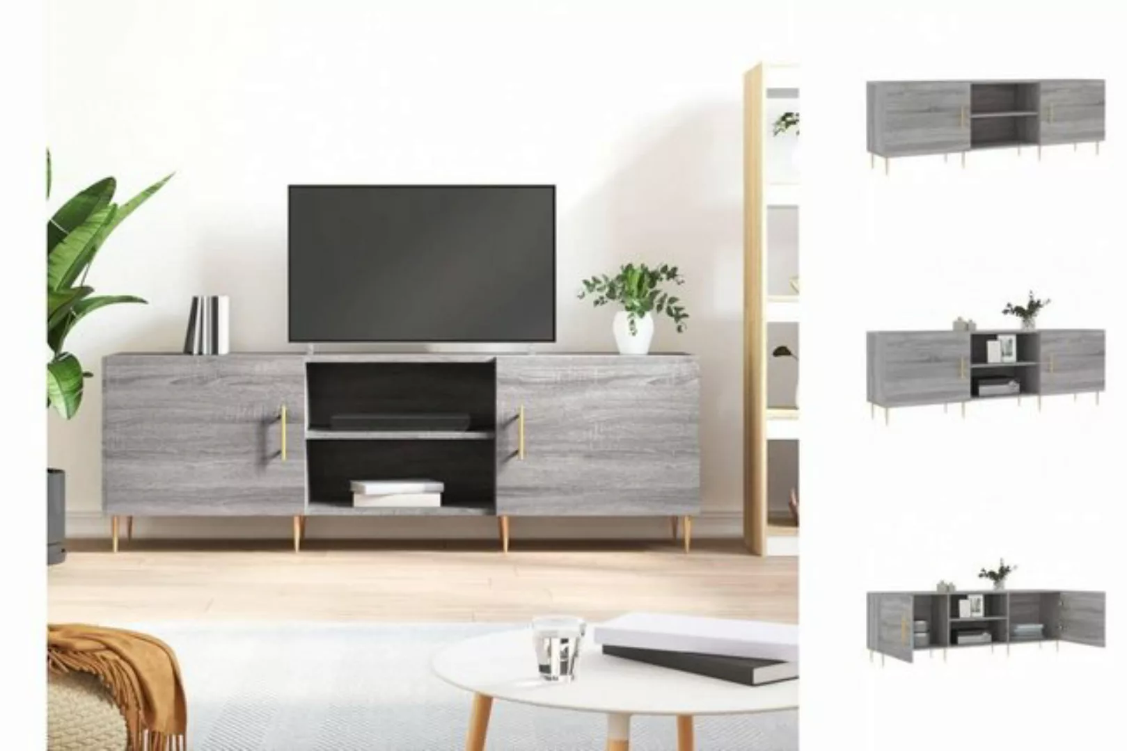 vidaXL TV-Schrank TV-Schrank Grau Sonoma 150x30x50 cm Holzwerkstoff günstig online kaufen