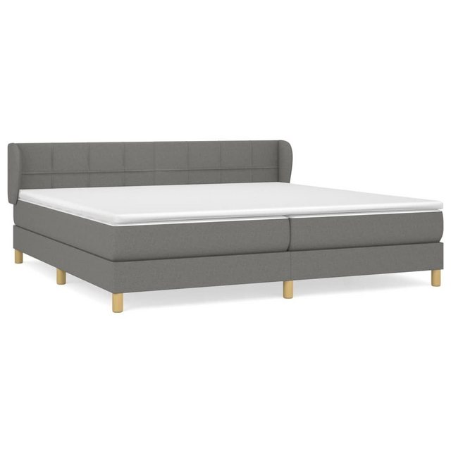 furnicato Bett Boxspringbett mit Matratze Dunkelgrau 200x200 cm Stoff günstig online kaufen