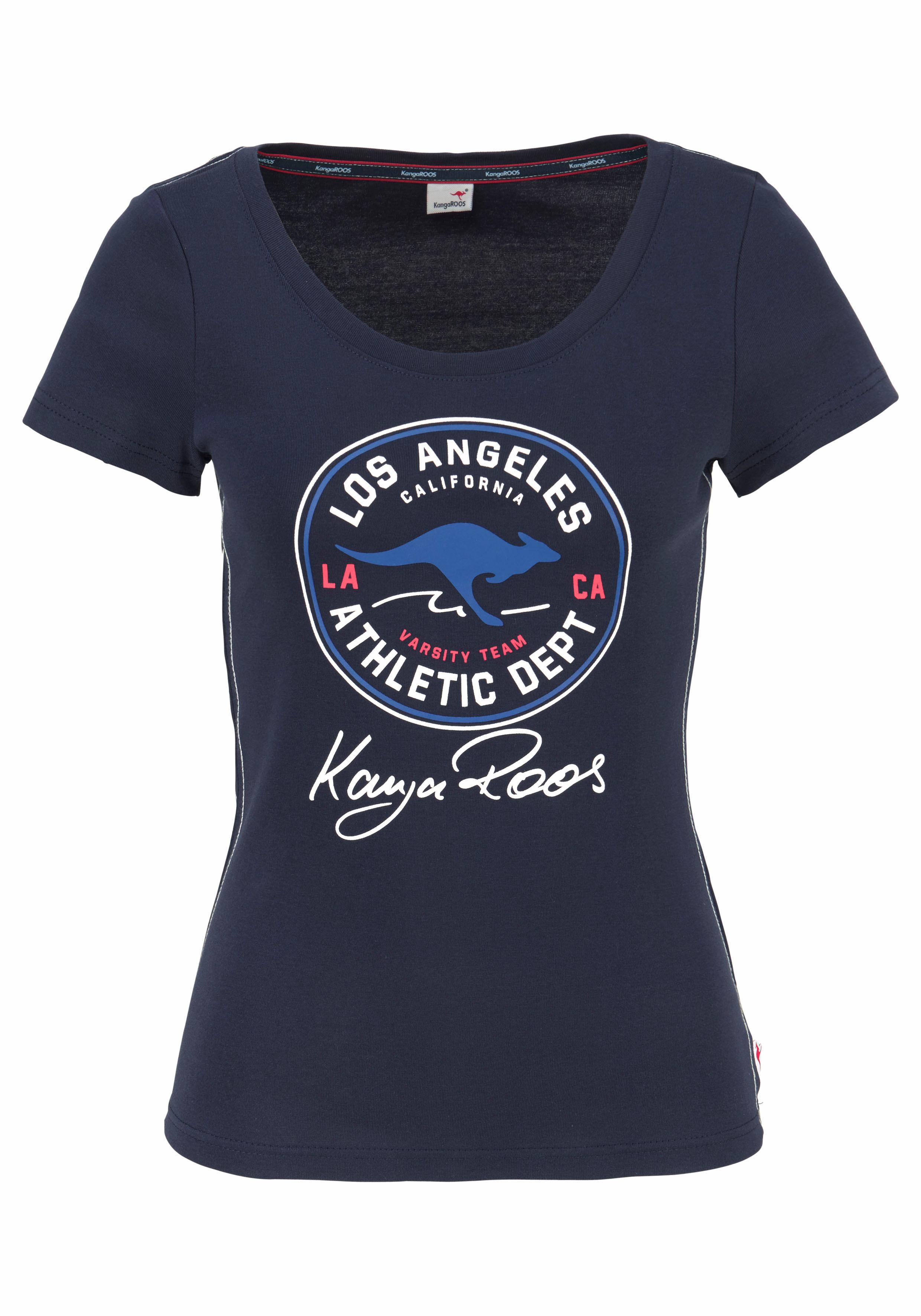 KangaROOS T-Shirt mit großem Retro Label-Druck vorne günstig online kaufen