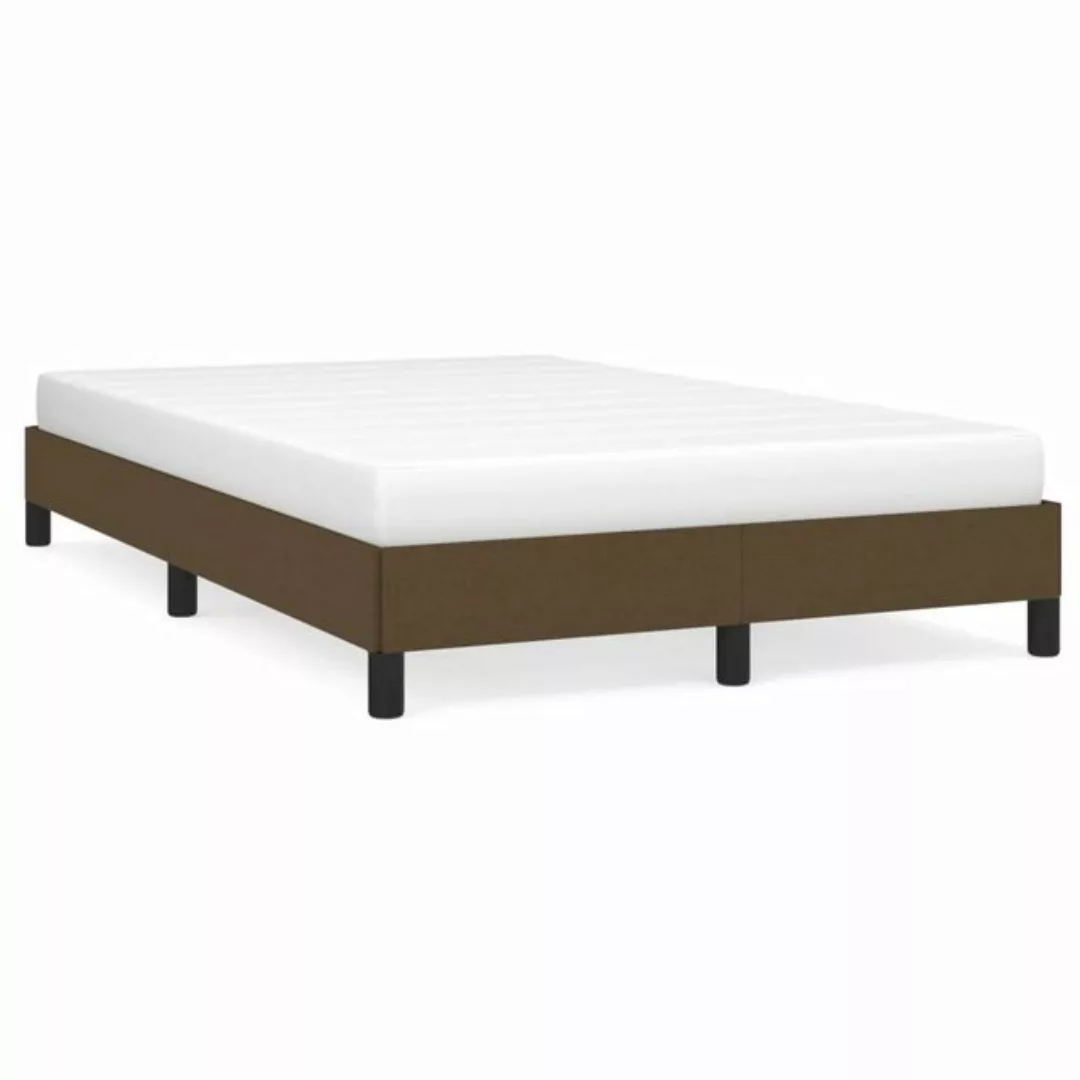 furnicato Bett Bettgestell Dunkelbraun 120x200 cm Stoff günstig online kaufen