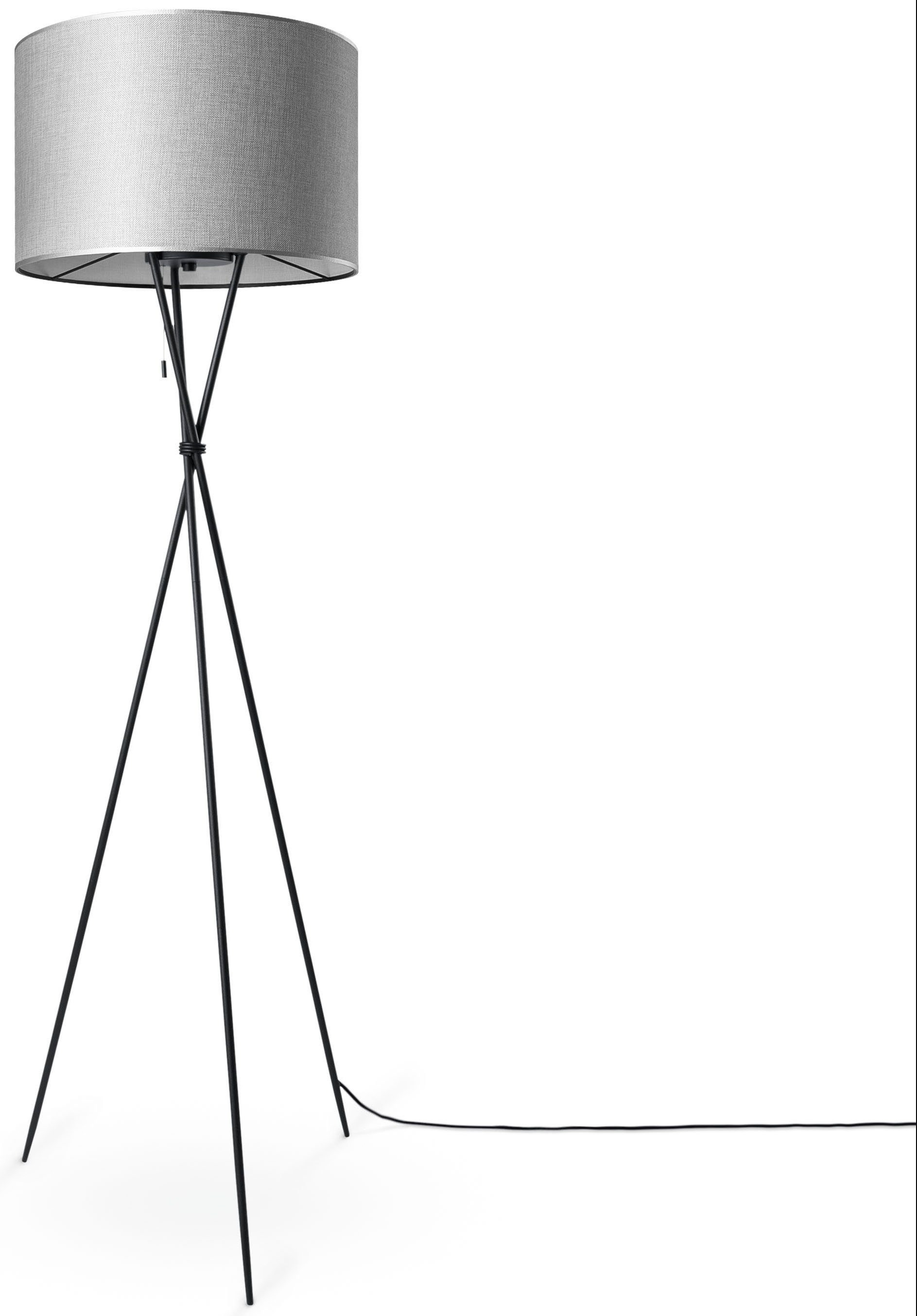 Paco Home Stehlampe KATE CANVAS UNI günstig online kaufen