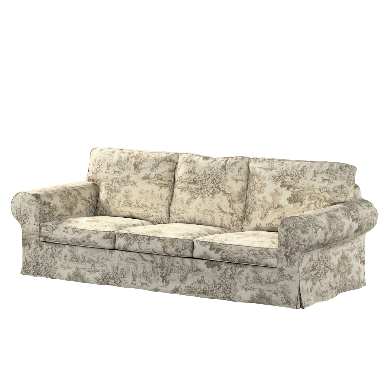 Bezug für Ektorp 3-Sitzer Sofa nicht ausklappbar, ecru-beige, Sofabezug für günstig online kaufen
