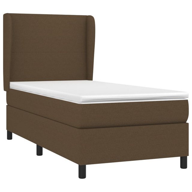 vidaXL Boxspringbett mit Matratze Dunkelbraun 90x190 cm Stoff1372325 günstig online kaufen